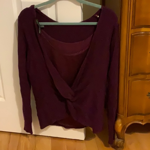 White House Black Market Sweaters - White House Black Market wine colored reversible sweater